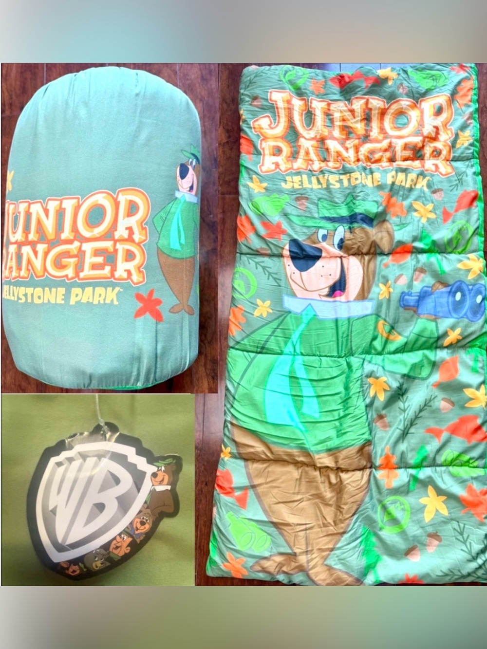 Vintage Yogi Bear "Junior Ranger Jellystone Park" Kids Sleeping Bag~NWT~Rare!